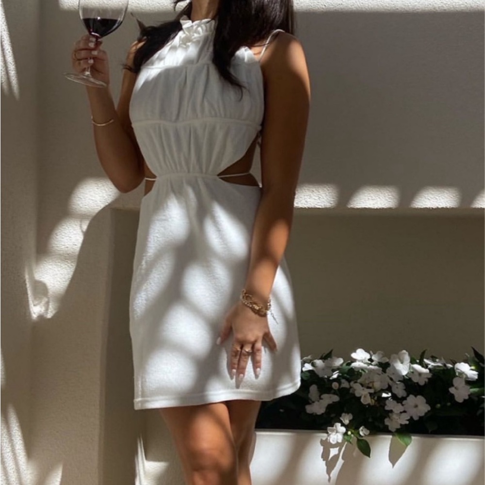 SABO Backless Maylin Dress  | Chic White Mini Dress